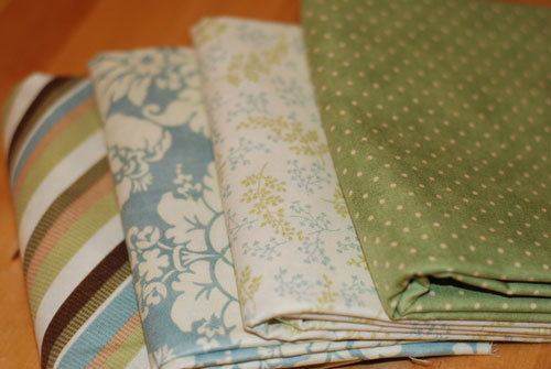 Blue & Green Flowers, Stripes & Dots Mixed Cotton Fabric Bundle....1/2 yard cuts-cotton, fabric, sewing, patchwork, Moda, shangra-li, 3 sisters, blue, green, flowers, stripes, dots