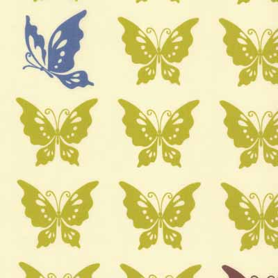 Moda Momo's Wonderland  32105-14 Butterflies Cotton Fabric-moda, wonderland, cotton, fabric, momos, butterflies