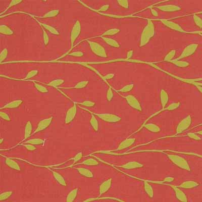 Moda Momo's Wonderland 32107-34 Red Vine Print Cotton Fabric-momo's, wonderland, cotton, fabric, moda, sewing, whimsical, patchwork, red, vine, gold