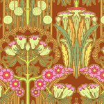 Amy Butler Soul Blossoms Fuschia Tree Carmine Cotton Fabric-