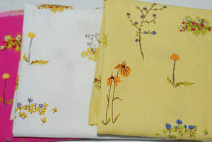 Heather Ross Lightning Bugs and Other Mysterious Things FQ Bundle Dandelions-cotton, fabric, heather, ross, lightning bugs, and, other, mysterious things, dandelions, yellow, pi