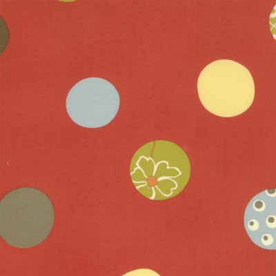 Moda Momo's Wonderland 32104-14 Dots Cotton Fabric-momo's, wonderland, cotton, fabric, dots, red, tomato, moda