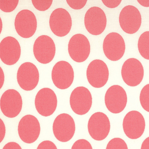 Momo's It's A Hoot Marshmallow Raspberry Dots Cotton Fabric 32375-11-