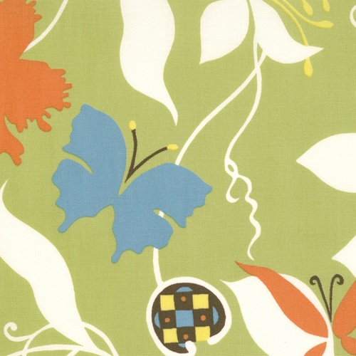Moda Chrysalis by Sanae Cotton Fabric Emergence Green 32420-11-moda, sanae, chrysalis, fabric, cotton,