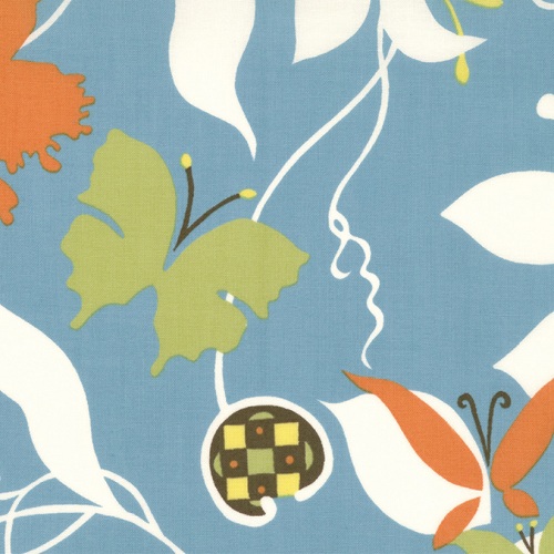 Moda Chrysalis by Sanae Cotton Fabric Emergence Turquoise 32420-12-moda, sanae, chrysalis, fabric, cotton,