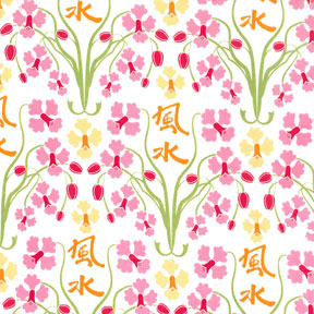 Patty Young Sanctuary Orchid Feng Shui Sherbert Cotton Fabric DS4713-Sher-D-cotton, fabric, sherbert, orchid feng shui, pink, white, floral, patty young, michael miller, yardag