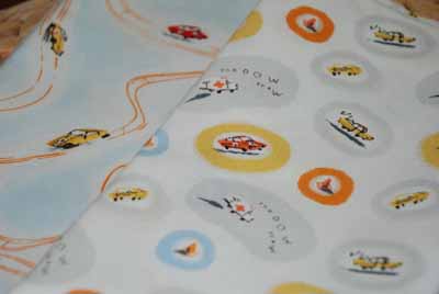 Heather Ross Japanese Cars Cotton Canvas FQ Bundle-heather ross, japanese, cotton, cavas, fabric, cars, racing, boys, white, blue, yellow, sewing, craf