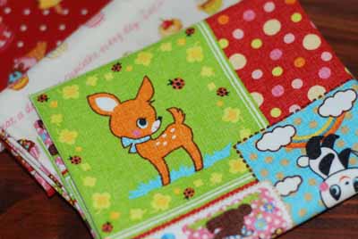 Japanese Fabrics FQ Mixer 1-cotton, canvas, quilters, quilting, sewing, children, girls, fabric, japanese, import, kawaii, novel